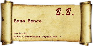 Basa Bence névjegykártya